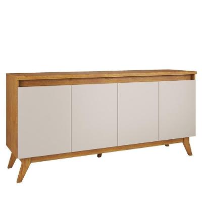 Buffet Aparador Flip 4 Portas Mel/off White - Viero Mel/off White