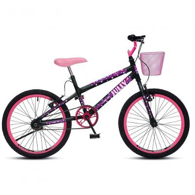 Bicicleta Jully Aro 20 Aero 36 Raias, Freios V-brake Dianteiro E Traseiro, Suporte De Guidão Down Hill E Cestinha
