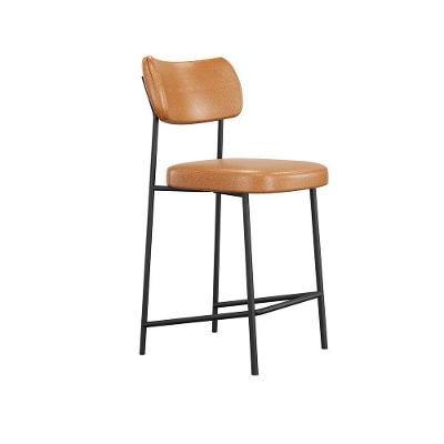 Banqueta Média Mona Assento Courino Off White SSX Multicoisas
