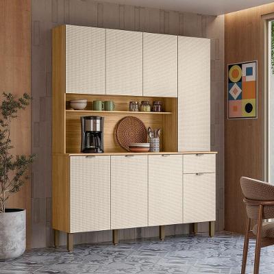 Armário de Cozinha Compacta Slow 3012-9031 8 Portas 1 Gaveta MDP Freijó Soft