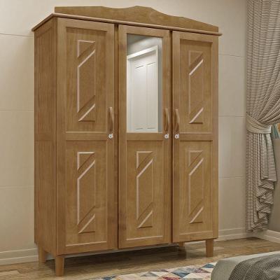Guarda-roupa 3 Portas 3 Gavetas Brasil Imbuia Madeira Pinus - Cavazotto