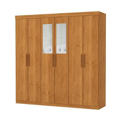 Guarda Roupa Casal Recife 6 Portas 2 Gavetas Com Espelho Carioca Moveis Cinamomo