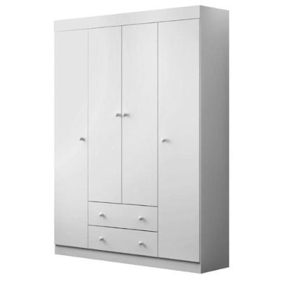 Guarda Roupa Infantil Helena 4 Portas E 2 Gavetas - Phoenix Baby Branco