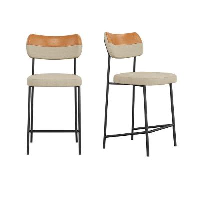 Conjunto 02 Banquetas Medias Mona Courissimo Whisky E Gengibre - Ssx Multicoisas