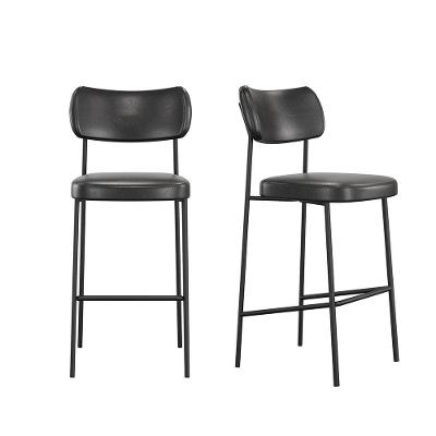 Conjunto 02 Banquetas Altas Mona Courissimo - Ssx Multicoisas Preto