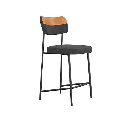 Banqueta Media Mona Courissimo Whisky E Grafite - Ssx Multicoisas