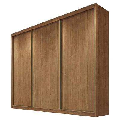 Guarda Roupa Casal Londres 3 Portas 8 Gavetas Cumaru 23 - Novo Horizonte