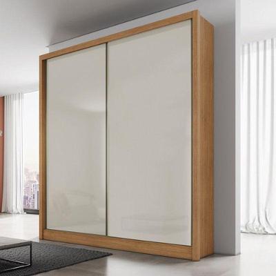 Guarda Roupa Solteiro Ambiente Toledo 2 Portas 3 Gavetas Cumaru 25 Fendi - Novo Horizonte
