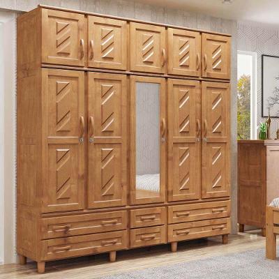 Guarda-roupa Tripartido 10 Portas 6 Gavetas Berlim Freijó Madeira Pinus - Cavazotto