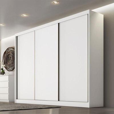 Guarda Roupa Casal Ambiente Londres 3 Portas 4 Gavetas Neve - Novo Horizonte