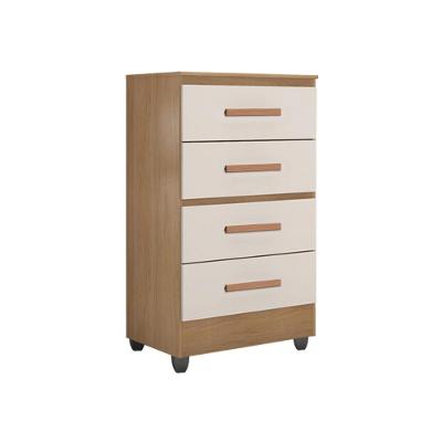 Cômoda Lite 4 Gavetas Nature Off White - Móveis Leão