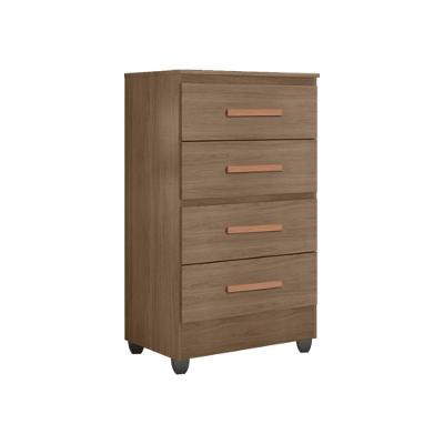 Cômoda Lite 4 Gavetas Carvalho Oak - Móveis Leão