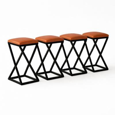 Kit 4 Banqueta Alta 80 Cm Cozinha Bar Balcão Bistrô Corino Caramelo