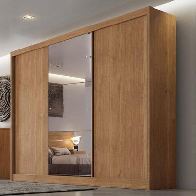 Guarda Roupa Casal Ambiente Duna 3 Portas 4 Gavetas Cumaru 23 Com Espelho - Novo Horizonte
