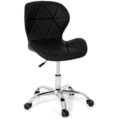 Cadeira Giratória Estofada Slim Office Com Regulagem De Altura E Base Cromada