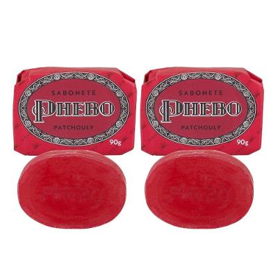 Kit 2 Sabonete Phebo Granado Patchouly Glicerina Base Vegetal Em Barra 90g