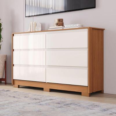 Cômoda 6 Gavetas Layla Casa 812 Cinamomo Com Off White