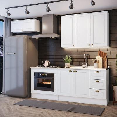 Cozinha Compacta 4 Peças Com Aéreo Geladeira Amy Casa 812 Branco