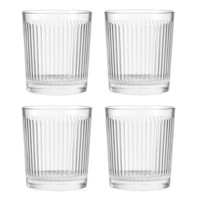 Jogo 4 Copo De Vidro Transparente Down Line 360ml Em Casa Tem
