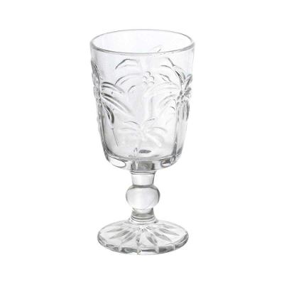 Jogo 8 Taças De Vidro Tropical Palm Tree Tropical Cor Transparente Para água 310ml