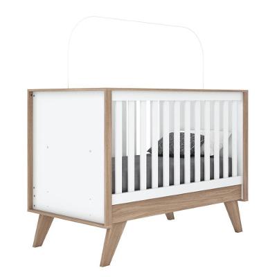 Berço Mini Cama Confete Branco/jequitibá - Móveis Henn Branco/jequitibá