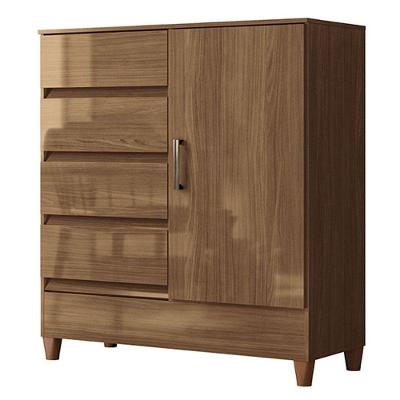 Comoda 1 Portas 4 Gavetas Fit Jequitibá Acetinado - Santos Andirá