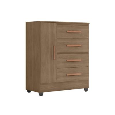 Cômoda Lite 4 Gavetas 01 Porta Carvalho Oak - Móveis Leão