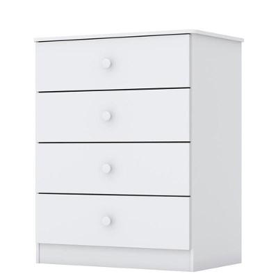 Cômoda Infantil Labirinto 4 Gavetas Branco - Móveis Henn Branco
