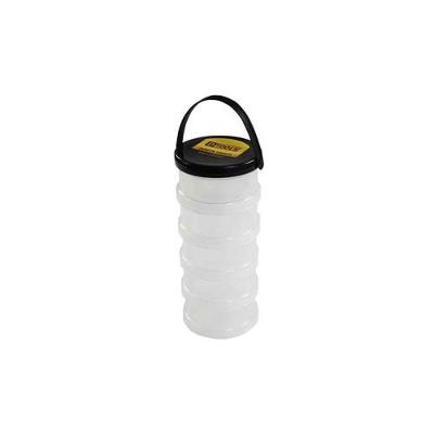 Porta Treco Pvc Branco Transparente Com 5 Estojos Conectados - Dtools