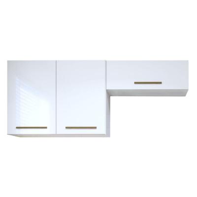 Lavanderia Modulada França 2 Armários Aéreos - Kaiki Móveis Branco