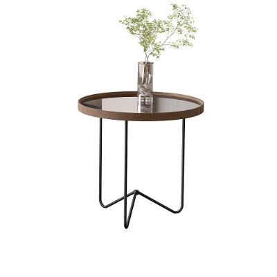 Mesa Lateral Alamanda Castanho Pe Preto - Moveis Jb