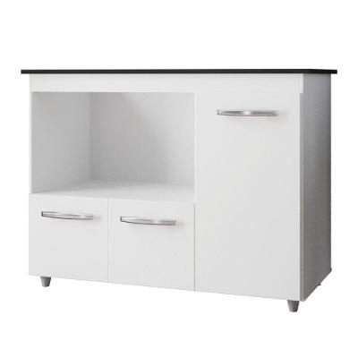 Balcão Para Cooktop Ana 4 Bocas 3 Portas Moblis Cor:branco