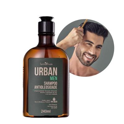 Shampoo Para Cabelo Oleoso Antioleosidade Masculino 240ml Urban Men Farmaervas