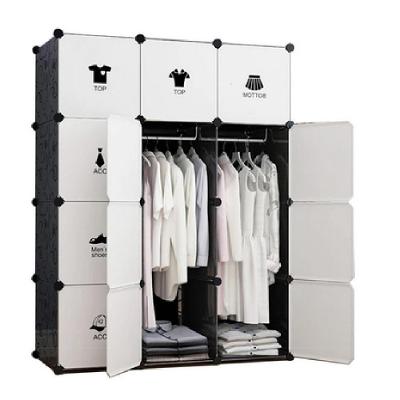 Guarda-roupa Portátil Modular Com Cabideiro E 12 Portas – Roupeiro Organizador Com Prateleiras Para Roupas E Brinquedos