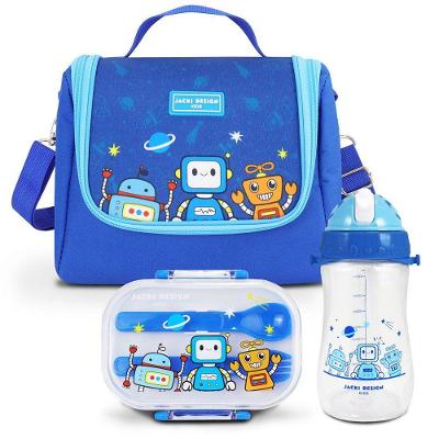 Kit Infantil 3pçs - Bolsa Térmica, Pote P/ Lanche 400ml E Garrafa 460ml