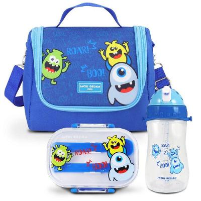 Kit Infantil 3pçs - Bolsa Térmica, Pote P/ Lanche 400ml E Garrafa 460ml