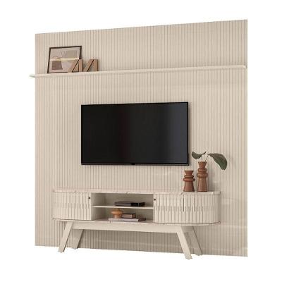 Painel Piso Teto New Guaporé Com Rack Bancada Valência New Laguna Calacata Off White - Madetec