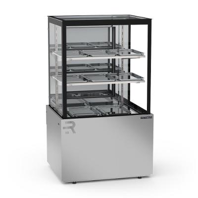 Vitrine Estufa 75 Cm 2 Prateleiras Titanium Premium Inox Vtprq750 2p 220V Refrimate