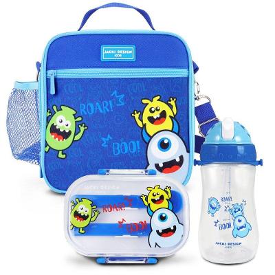 Kit Infantil 3pçs - Bolsa Térmica, Pote P/ Lanche 400ml E Garrafa 460ml - Pink