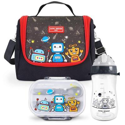 Kit Infantil 3pçs - Bolsa Térmica, Pote P/ Lanche 400ml E Garrafa 460ml