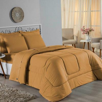 Edredom Queen Nobre 1 Peça Dupla Face 2,40m X 2,60m Malha 100% Algodão - Cobre