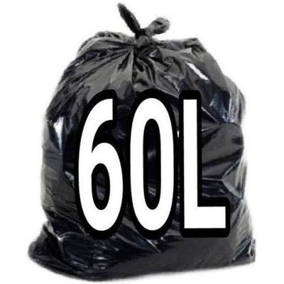 Saco de Lixo Kit 6 Pacotes 50 Litros 60x70CM Micra 6-7 para Lixo Normal Preto Higipack