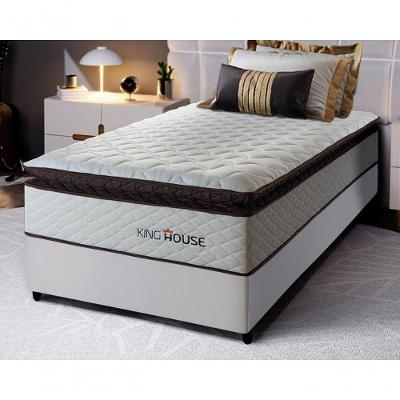 Cama Box Espuma San Diego Solteiro 88x188 Branco King House