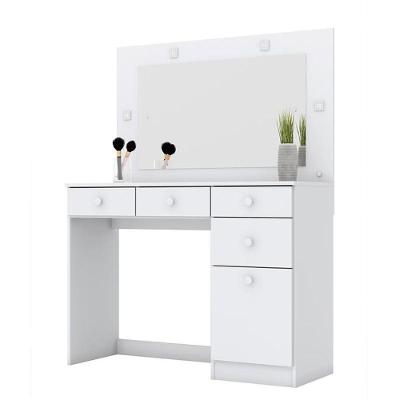 Penteadeira Camarim Chanel Com Porta E 4 Gavetas Branco - Móveis Henn Branco