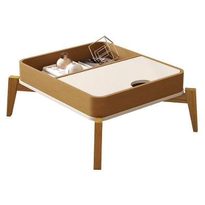 Mesa De Centro Buriti Off White Com Nature - Moveis Jb