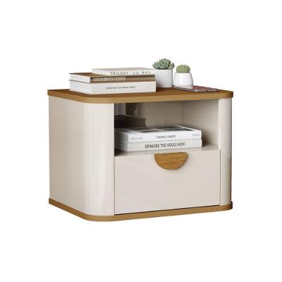 Mesa Cabeceira Suspensa Buriti Off White Com Nature - Moveis Jb