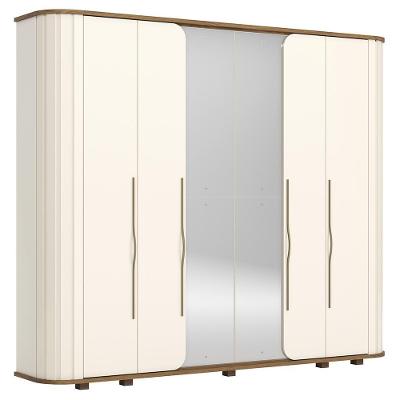 Guarda Roupa Casal 6 Portas Premium Off White-nature - Móveis Henn Off White-nature