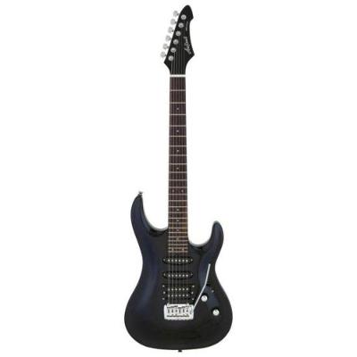 Guitarra Elétrica Aria Pro II MAC-STD com Captadores Single Coil e Humbucker Metallic Black Aria
