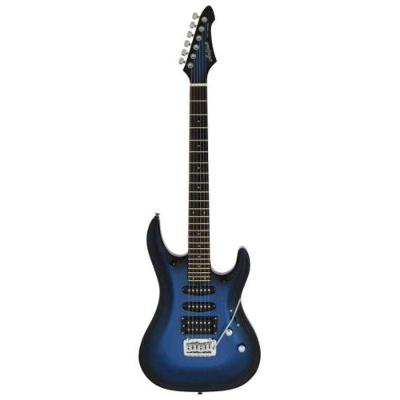 Guitarra Elétrica Aria Pro II MAC-STD Corpo em Basswood e 24 Trastes Metallic Blue Shade Aria