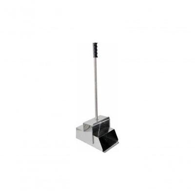 Kit 2 Pá Catabituca para Coleta de Resíduos em Aço Inox com Tampa Articulada Inox Higipack